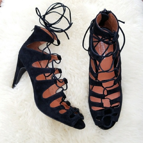 Free People Shoes - Free People x Jeffrey Campbell lace up suede heel